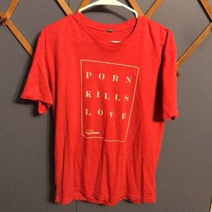 Fight The New Drug Porn Kills Love Red T-shirt